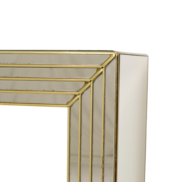 Mirror with Console in Silver and Gold in Deknudt, 1980s, Set of 2 For Sale - Image 9 of 18