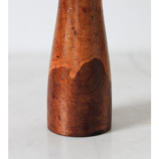 Vintage Olive Wood Pepper Mill For Sale - Image 4 of 7