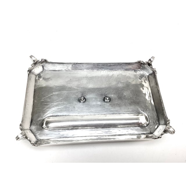 Charles Boyton English Sterling Inkwell on Tray For Sale - Image 11 of 11