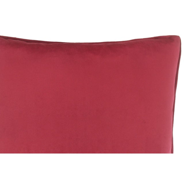 2020s Shabby Chic Velvet Handmade Pillow For Sale - Image 5 of 7