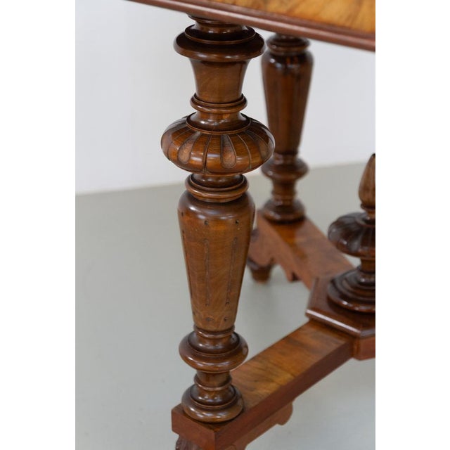 Antique Danish Hexagonal Walnut Burl Center Table, 1880s For Sale - Image 5 of 18