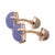 Vintage Mish Ny Blue Chalcedony and Quartz Cufflinks in 18k Rose Gold, A Pair For Sale - Image 4 of 8