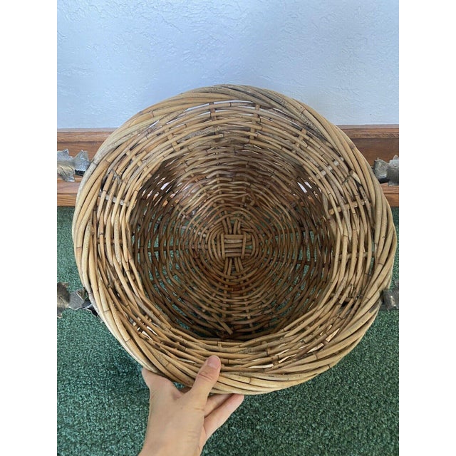 Late 20th Century Vintage Maitland - Smith Wicker Reed, Wrought Iron ...