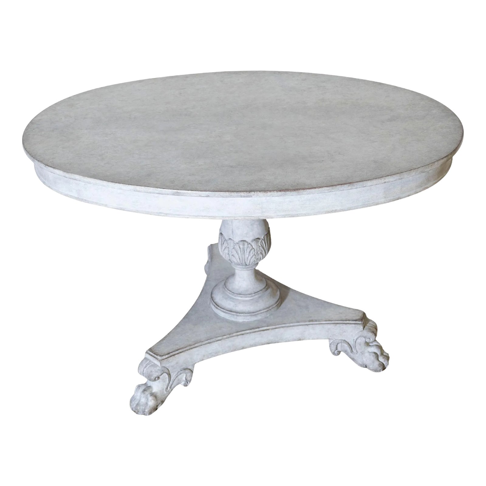 19th Century Swedish Oval Pedestal Table Circa 1890 | Chairish