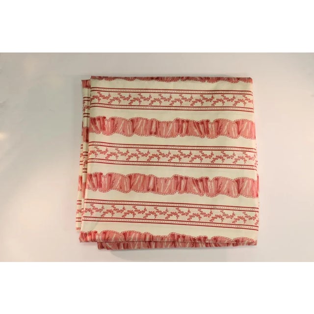 Traditional Pink Toile Fabric For Sale - Image 3 of 3