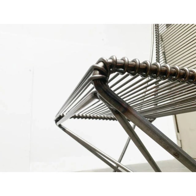 Vintage German Kreuzschwinger Lounge Chair by Till Behrens for Meyer Stahlmöbel, 1980s For Sale - Image 13 of 18
