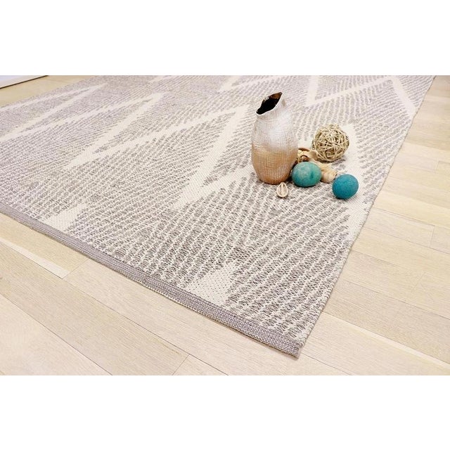 Pasargad Home Simplicity Grey Cotton Area Rug- 2' 6" X 10' 0" For Sale - Image 4 of 6