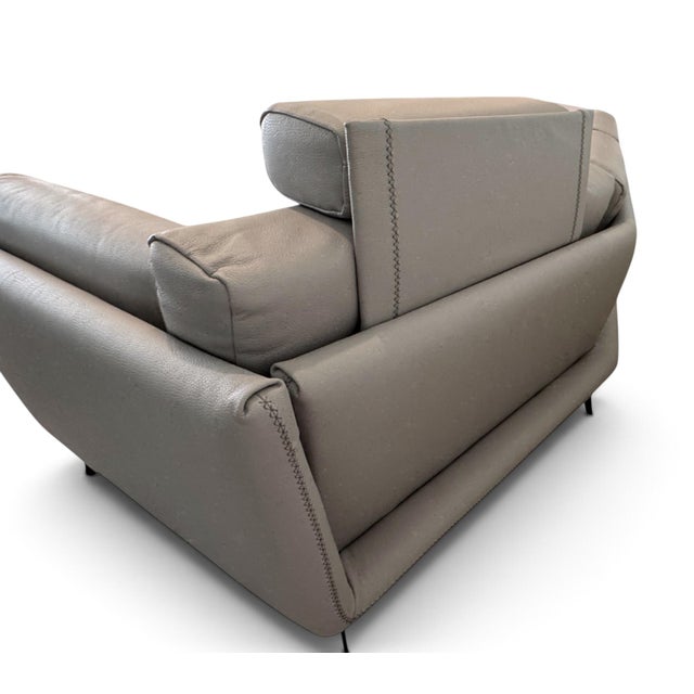 Scan Design / Gamma Italian Leather Sofa For Sale - Image 10 of 13