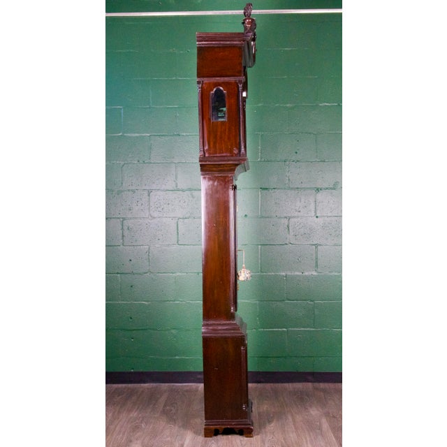 Early 18th Century Georgian English Tall Case Granfather Clock For Sale - Image 4 of 14