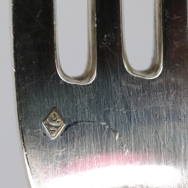 Metal French Odiot Demidoff .950 Silver Dinner Fork For Sale - Image 7 of 8