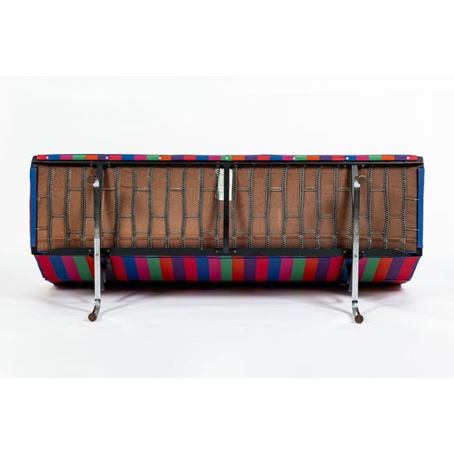 Mid Century Sofa Compact Eames for Herman Miller, Alexander Girard Striped Fabric, 1970s For Sale - Image 16 of 18