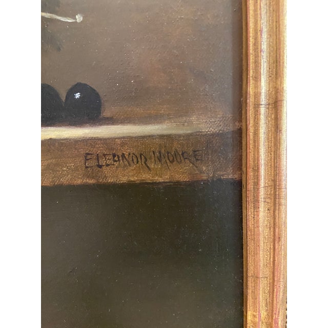 Wood 1990s Eleanor Moore's Still Life With Copper Pitcher and Fruit, Framed For Sale - Image 7 of 8