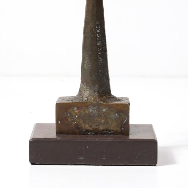 Brutalist Iron & Steel Sculpture Entitled "Reliquary" Signed Lindsey Decker For Sale - Image 4 of 17