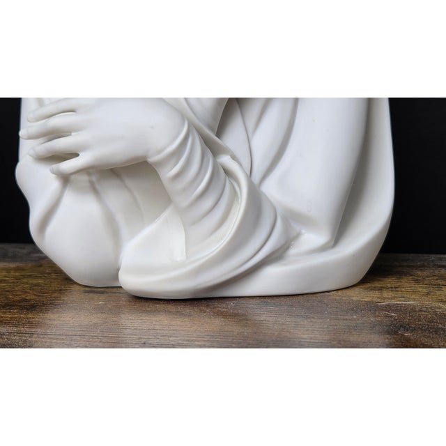 Mid 20th Century Edward Marshall Boehm Bisque Porcelain Madonna Bust For Sale - Image 14 of 16
