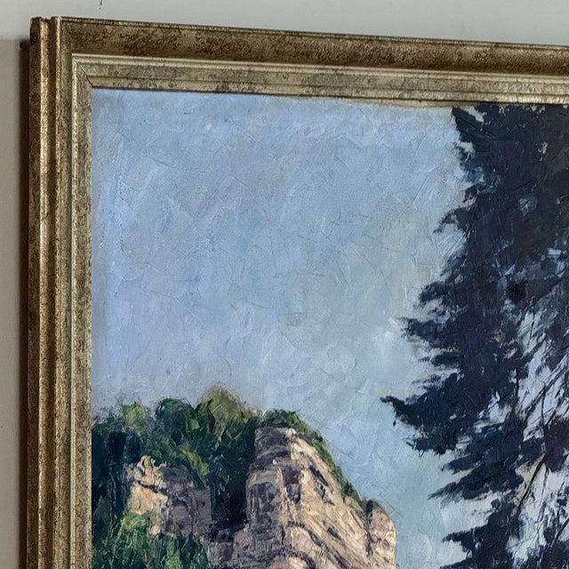 Framed Oil Painting on Canvas by Eugène Collignon (1876–1961) 'Banks of the Meuse River' For Sale - Image 15 of 16