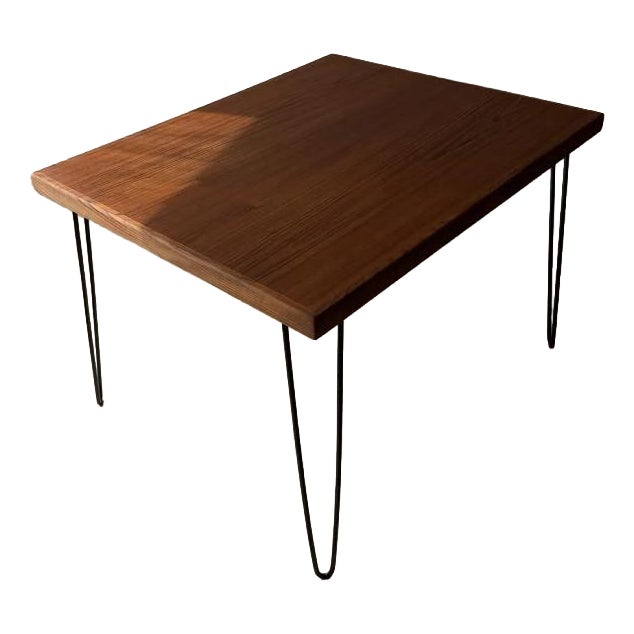 Danish Teak Dining Table with Hairpin Legs, 1960s For Sale