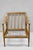 Vintage Mid Century Modern Danish Style Sculptural Walnut Sloped Arm Lounge Chair (no cushions). Circa Mid 20th Century....