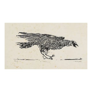 1960s Thomas Elsner Rooster Woodblock For Sale