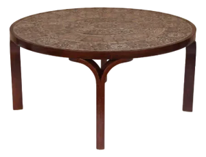 Coffee Table with Royal Copenhagen Tiles from Haslev, Denmark, 1982