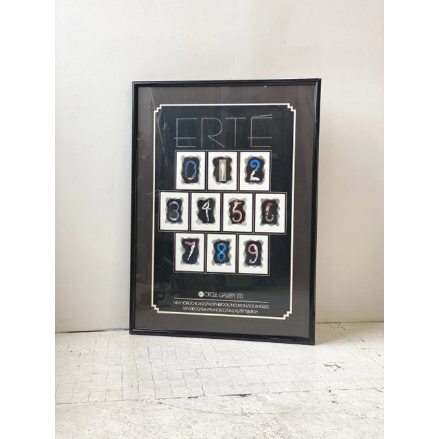 Vintage Circle Gallery Erté Numbers Poster, Circa 1980s For Sale - Image 13 of 13