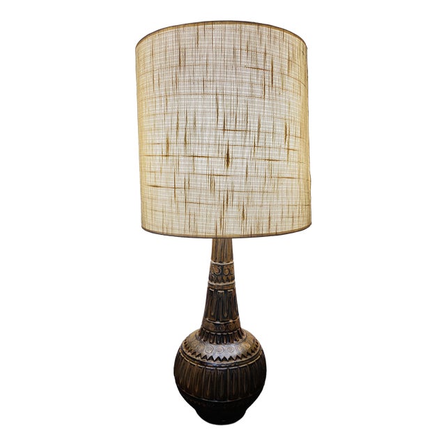 French Ceramic Lamp from Huguette & Marius Bessone, 1950s For Sale