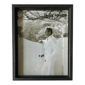 Late 20th Century Vintage Humphrey Bogart at the Garden of Allah Hotel Framed Black & White Photo