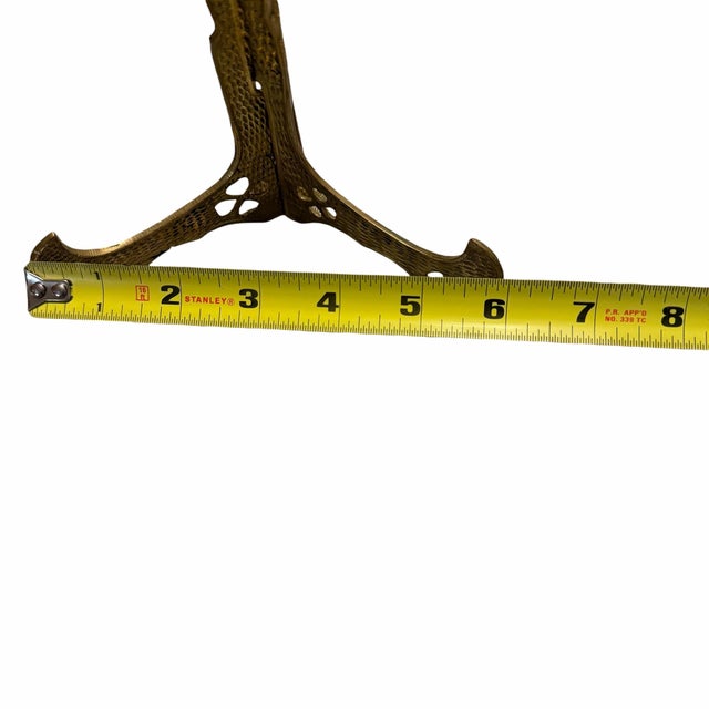 Vintage Brass Engraved Art or Picture Easel For Sale - Image 4 of 7