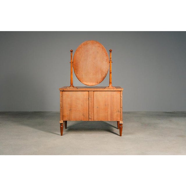 Wood Early 20th Century Art Nouveau Chest of Drawers with Mirror For Sale - Image 7 of 18