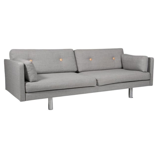 Black Model 220 3-Seater Sofa in Black Leather by Erik Jørgensen For Sale - Image 8 of 8