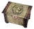 Handcrafted Brass and Copper Love Box with Pharaoh Design, 1920s For Sale