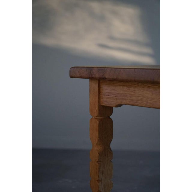 Mid-Century Danish Coffee Table in Oak attributed to Henning Kjærnulf, 1960s For Sale - Image 6 of 12