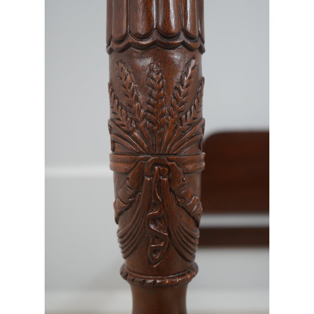 Drexel Queen Size Mahogany Poster Bed 18th Century Collection For Sale - Image 10 of 17