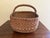 Late 19th Century American Oak Splint Basket With Wrapped Bentwood Handle For Sale - Image 9 of 12