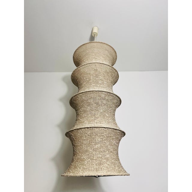 Metal Fabric Ceiling Lamp by Leola, 1970s Italy For Sale - Image 7 of 12