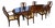 Late 20th Century Drexel Heritage Solid Wood Extendable Dining Table With 6 Reupholstered Chairs For Sale