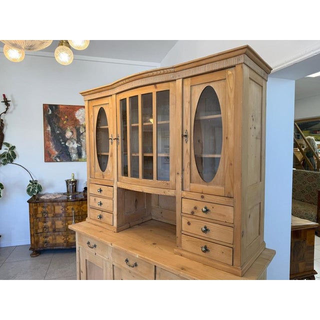 Art Nouveau Farmhouse Kitchen Sideboard in Softwood For Sale - Image 4 of 17