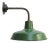 French Cast Iron and Green Enamel Wall Light For Sale