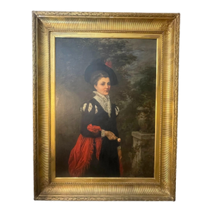 Portrait of an Elegant French Lady. 19th Century.