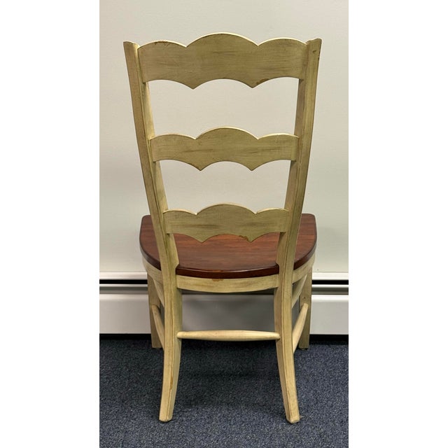 Ecru Late 20th Century Hooker Furniture Ladderback Dining Chairs - Set of 8 For Sale - Image 8 of 12