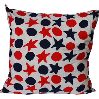 Custom Vera Neumann Star Scarf Pillow For Sale