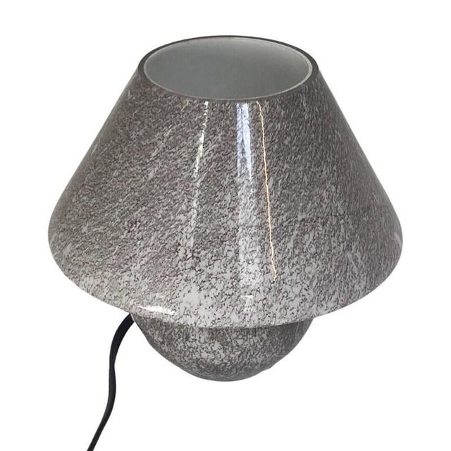 Glass Vintage Italian Glass Mushroom Lamp, 1970s For Sale - Image 7 of 11