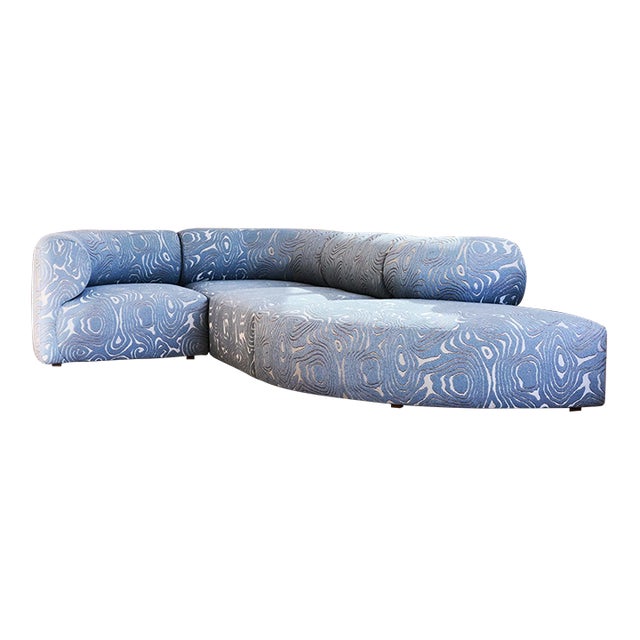 1970s Modified Serpentine Sectional For Sale