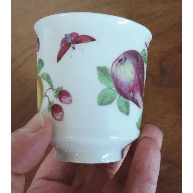 Ceramic 18th Century Chelsea Porcelain Gold Anchor Botanical Coffee Can For Sale - Image 7 of 11