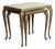 Louis XV Style Nesting Tables in Brass and Marble, 1950s, Set of 2 For Sale