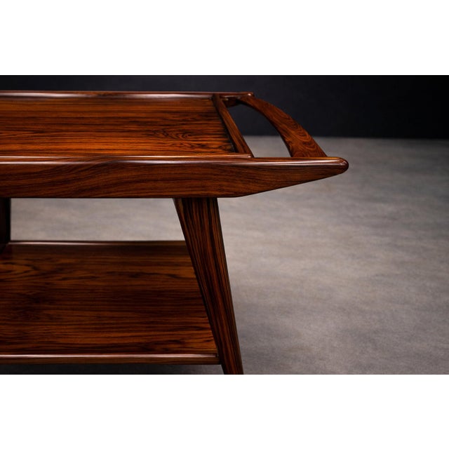 Geraldo de Barros for Unilabor Bar Cart in Jacaranda & Hardwood, Brazil, 1960s - Lot 499A For Sale - Image 13 of 14