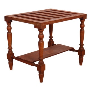 English Oak Luggage Stand For Sale