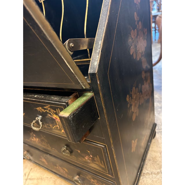 Antique English Chinoiserie Child’s Slant Front Desk. For Sale - Image 11 of 12