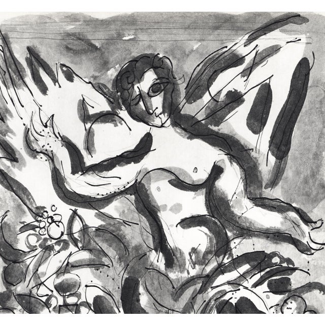 Abstract 1960 Marc Chagall Héliogravure 3 "Cherubim" From Dessins Pour La Bible For Sale - Image 3 of 4