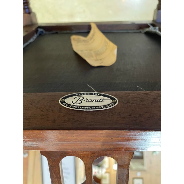 Blue Brandt Georgian-Style Mahogany Corner Chair For Sale - Image 8 of 8