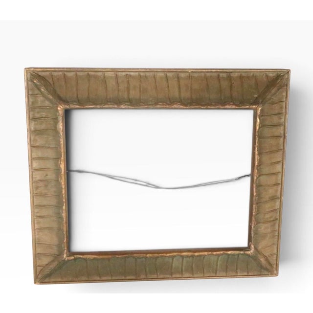 Gold Antique Gesso Gold Gilt Arts and Crafts Frame For Sale - Image 8 of 10
